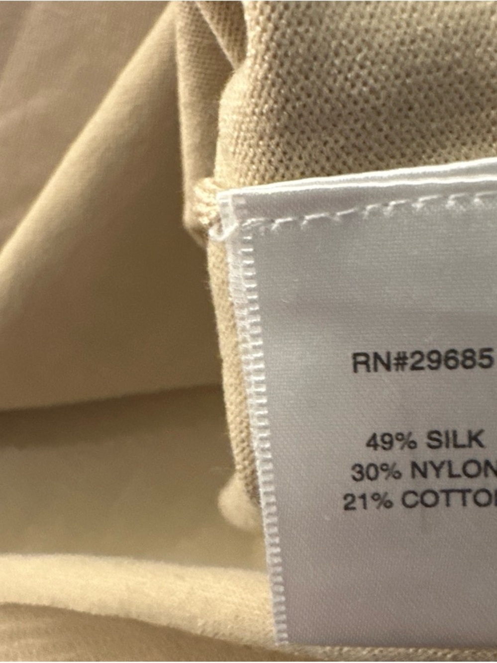 N7. Pendleton Short Sleeve silk Knit Top in Beige - Picture 4 of 5